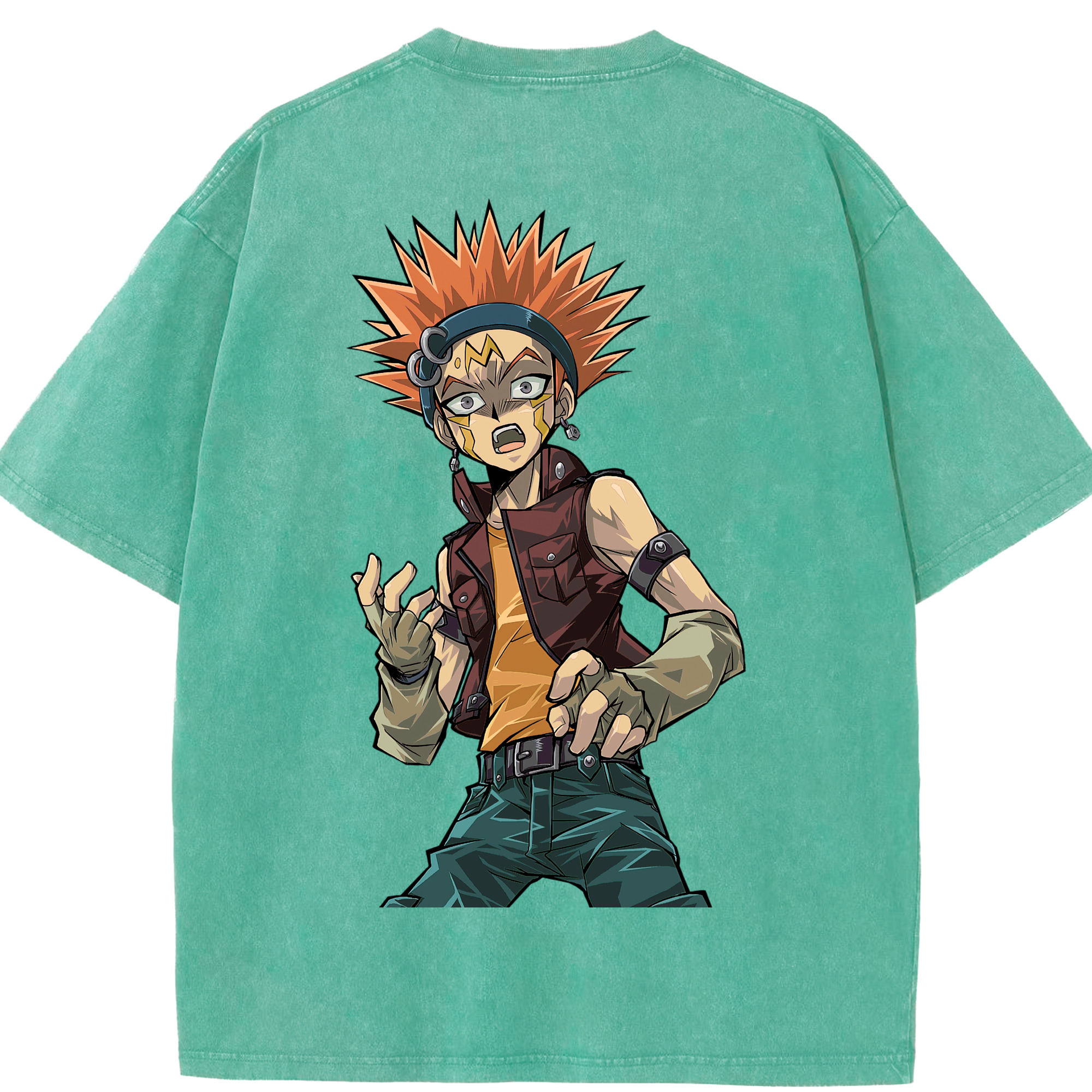 （画像用） 遊☆戯☆王 Yu-Gi-Oh! 綿100% ヴィンテージ風 半袖Tシャツ（背面プリント）